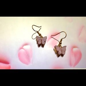 ✨Pink butterfly earrings ✨